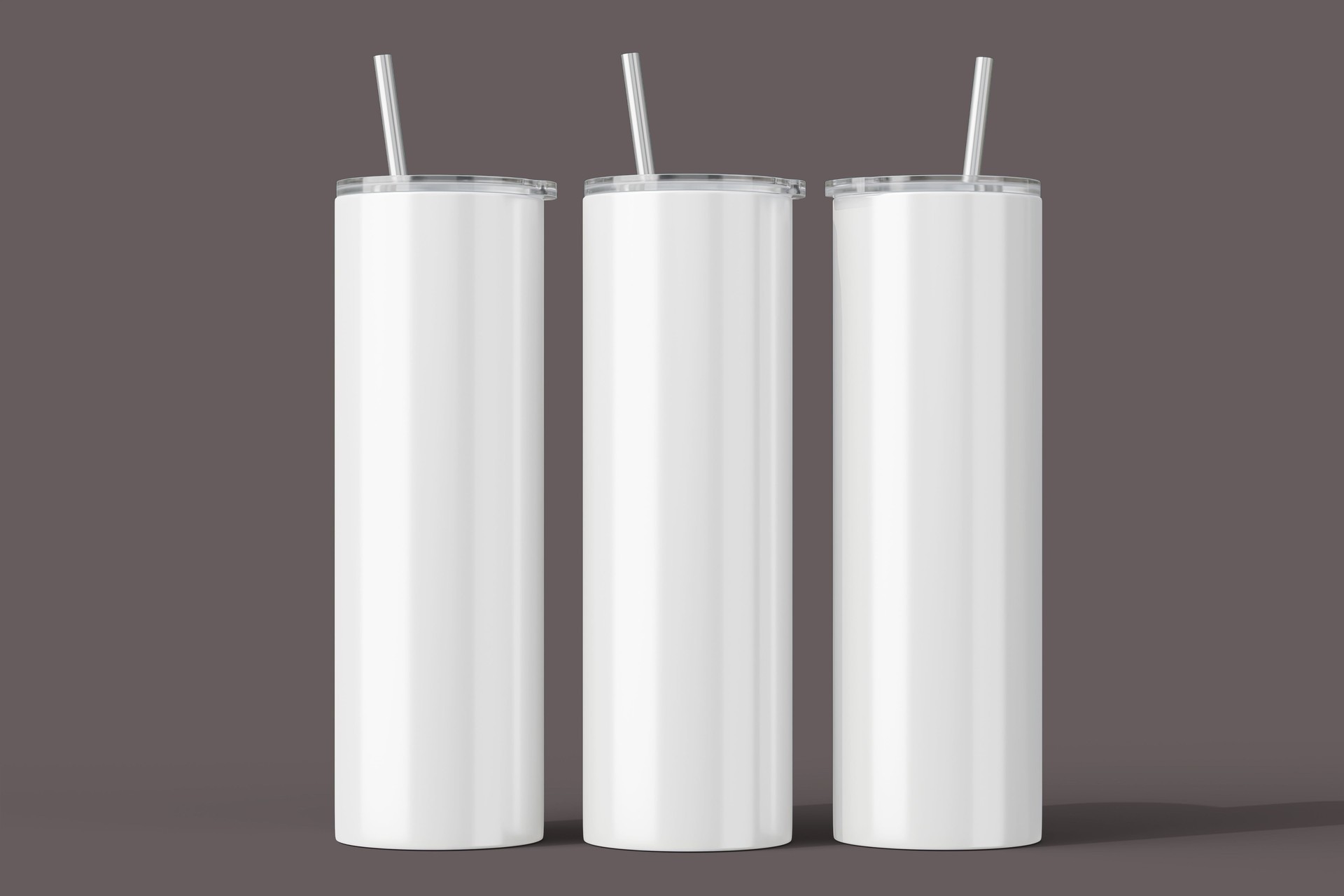 Skinny 20 oz tumbler for sublimation. 3d rendering