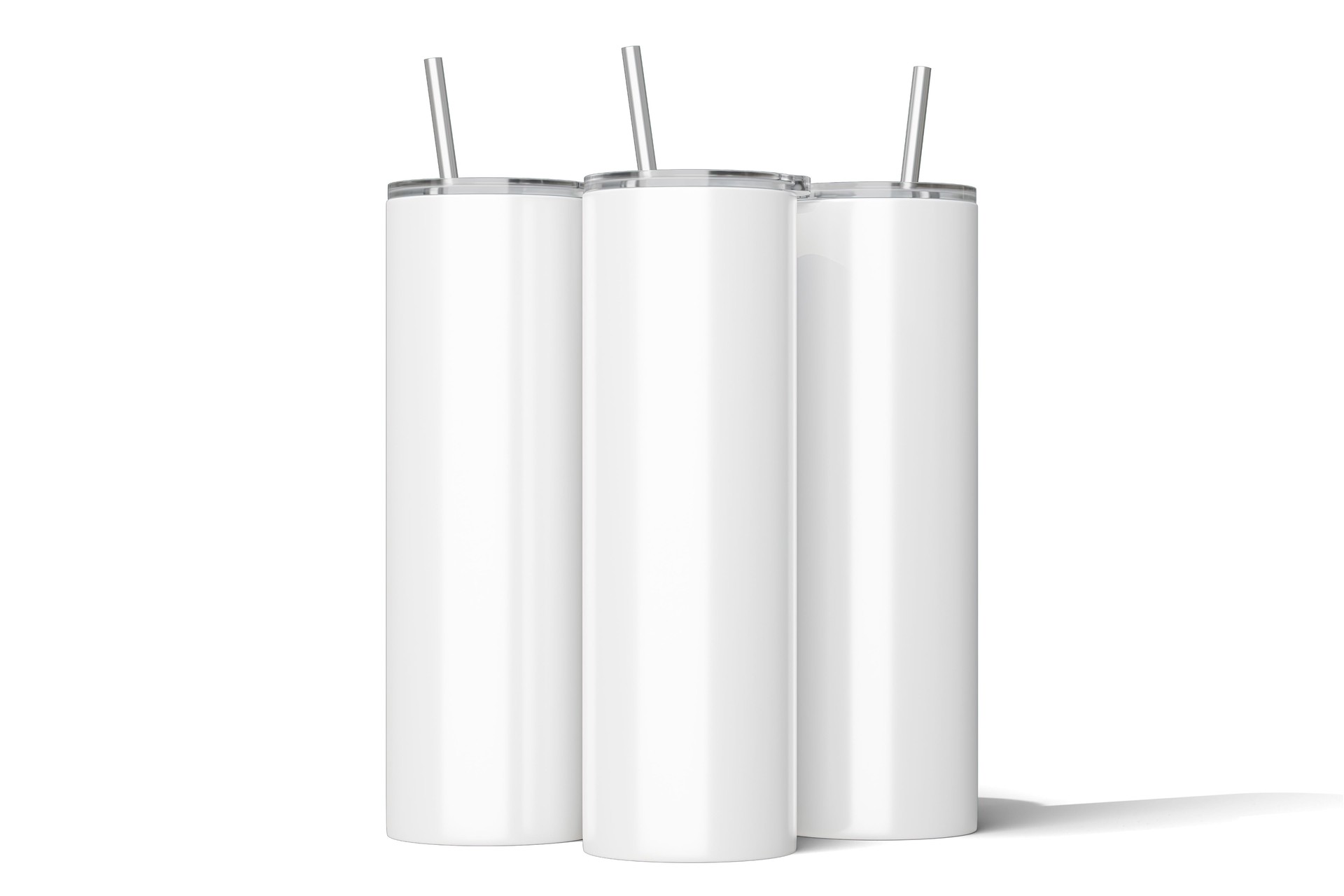 Skinny 20 oz tumbler for sublimation. 3d rendering